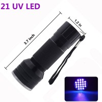 High Quality UV Blacklight Aluminum Alloy 3*AAA Battery Best UV Flashlight 9 Led UV Torch Light