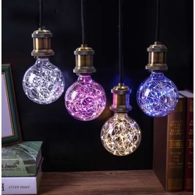 1W G125 green fairy lights E27 G125 copper wire led star collection bulb