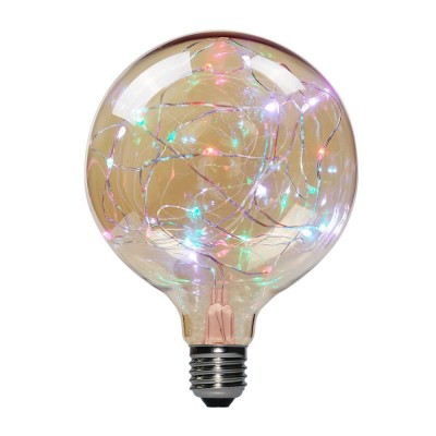 Factory directly e27 1w colorful antique copper wire light bulbs