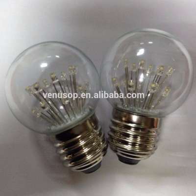 G45 14pcs epistar lamp shade glass E27 360degree flower decorative 1W edison style led bulb