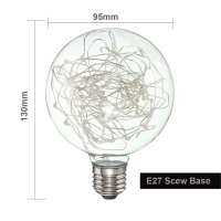 AV85-265V E27 1W G95 fairy lighting decorate garden copper wire led star bulb